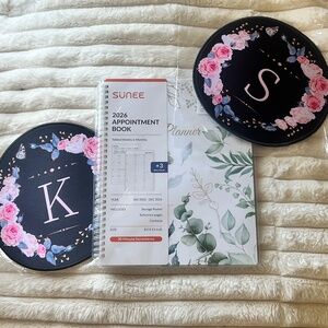 Sunee Appointment Book/Organizer with Mouse Pad,  S or K Initial
